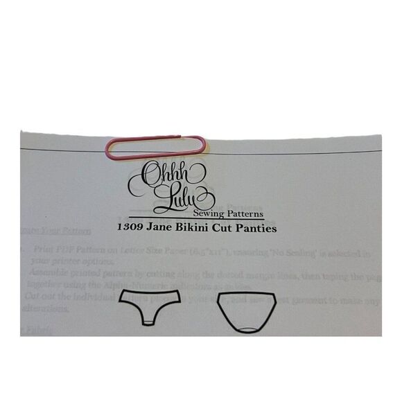 Vintage Re Make 1309 Jane Bikini Cut Panties Sewing Pattern - Picture 2 of 5